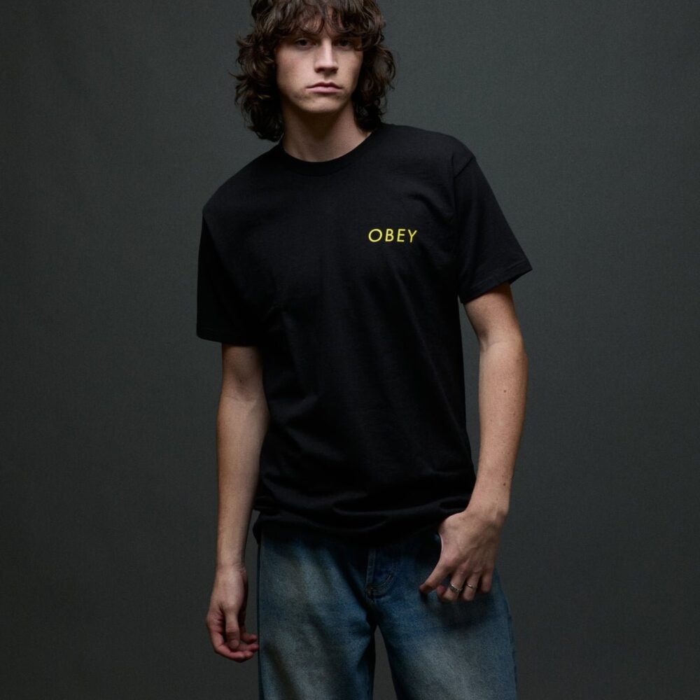 Obey Peace Brick Tee - Black Obey Peace Brick Tee - Black