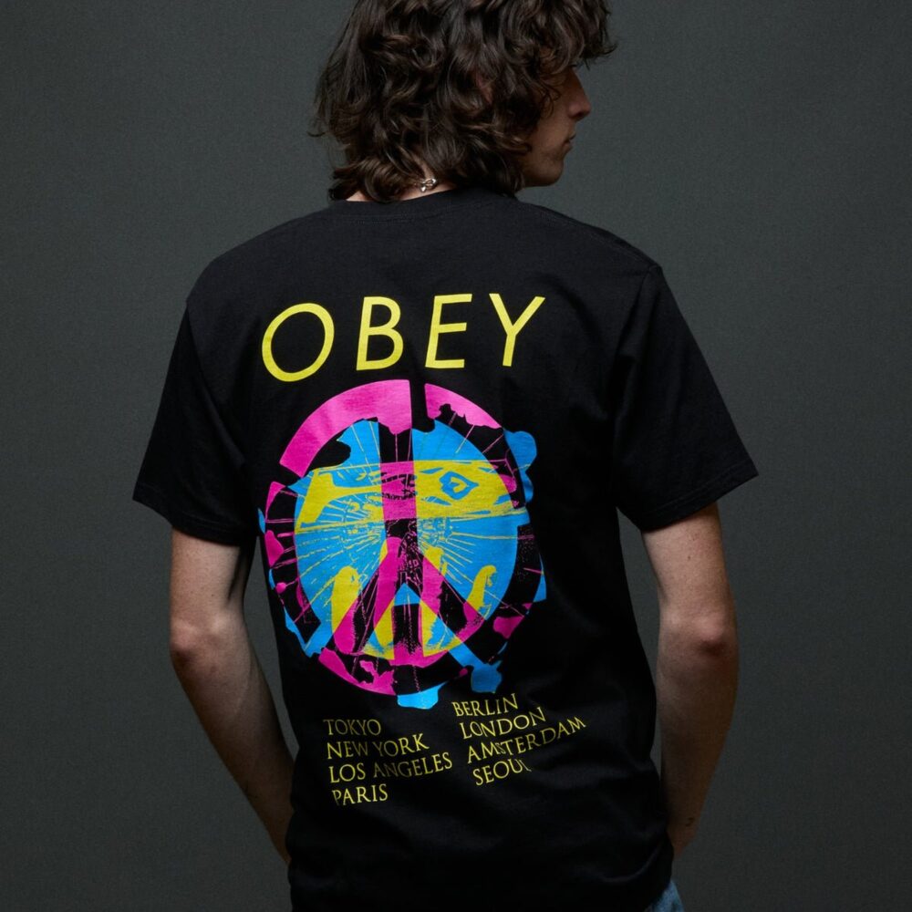 Obey Peace Brick Tee - Black