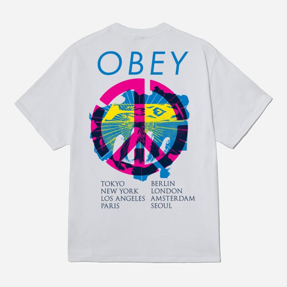 Obey Peace Brick Tee - White
