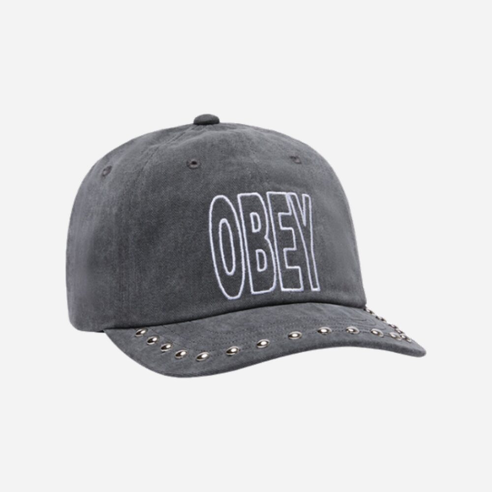 Obey Pigment Anti 6 Panel Velcroback Cap - Pigment Black Obey Pigment Anti 6 Panel Velcroback Cap - Pigment Black