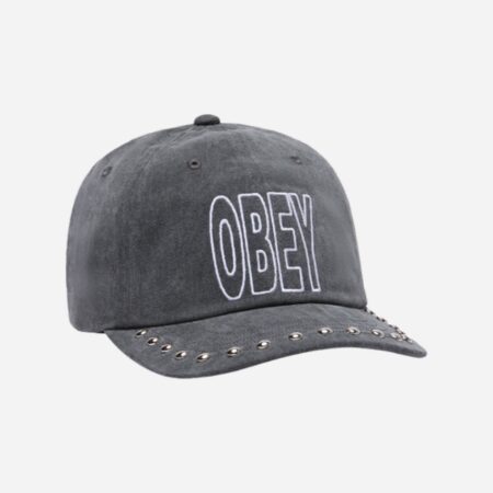 Obey Pigment Anti 6 Panel Velcroback Cap - Pigment Black