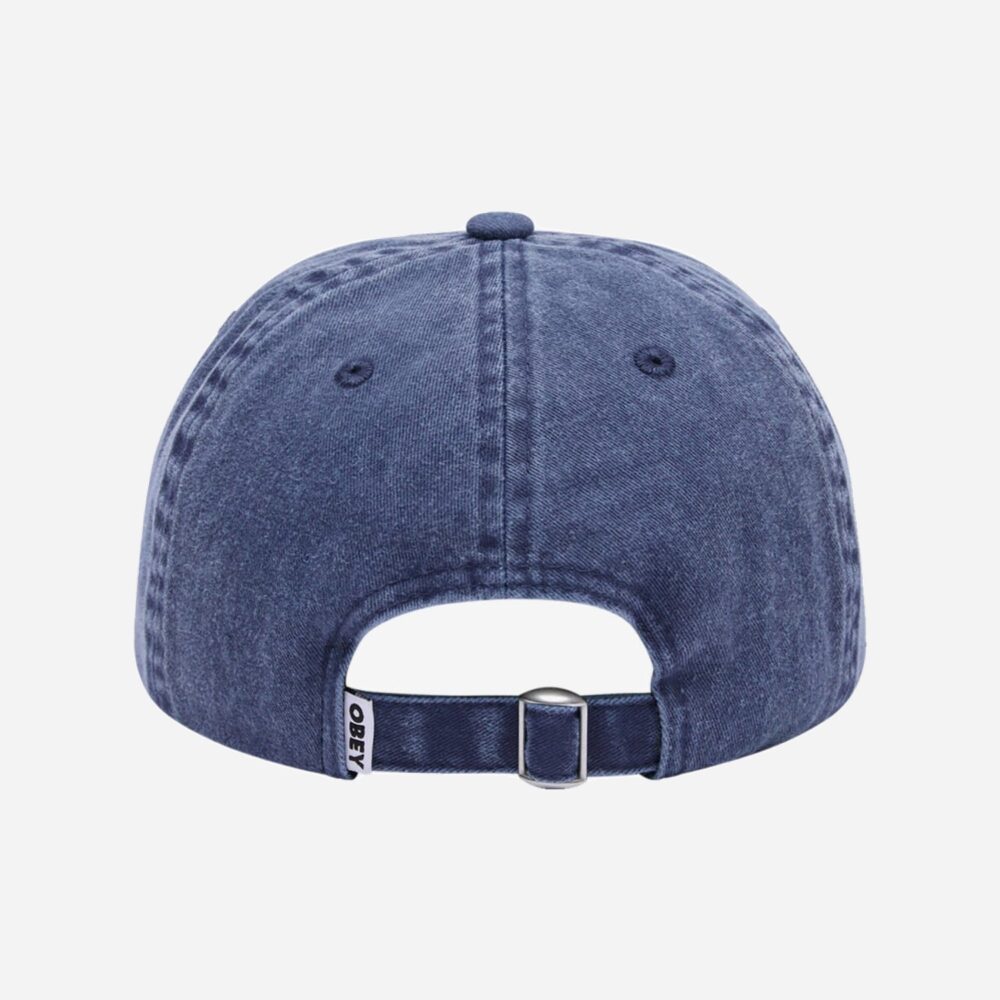 Obey Pigment Outline Delta 6 Panel Snapback Cap - Pigment Mild Navy