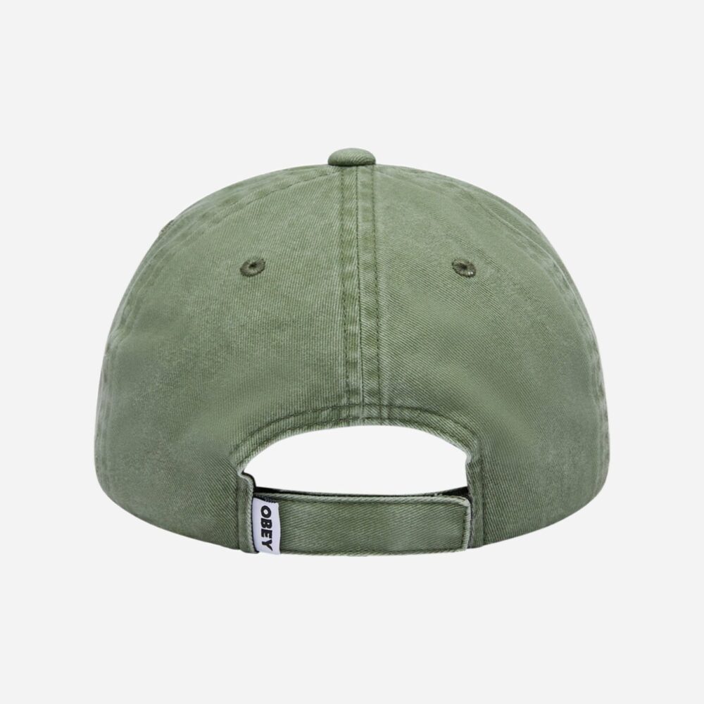 Obey Pigment Static 6 Panel Velcroback Cap - Pigment Olive