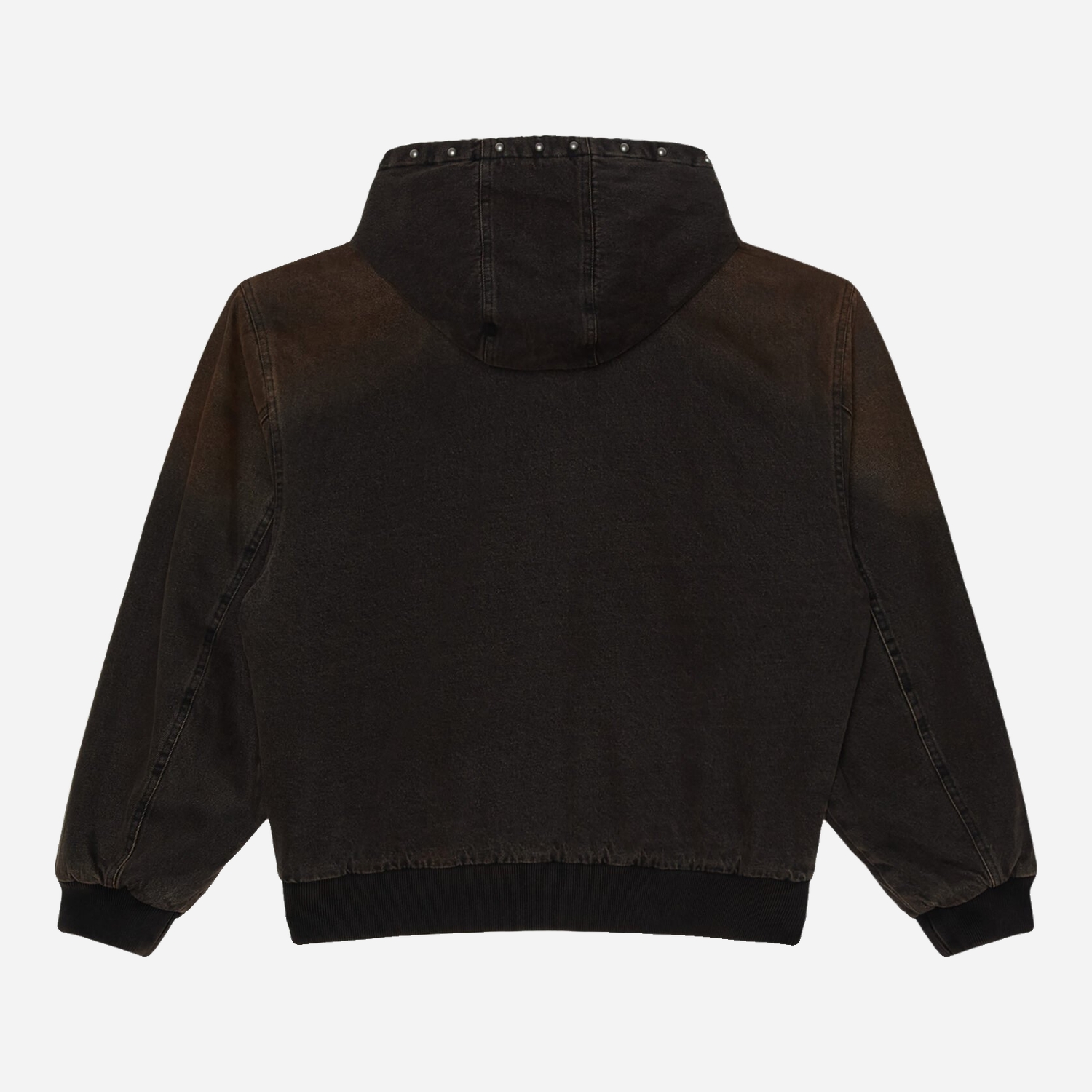 Obey Studded Zip Up Jacket - Black Rust Wash