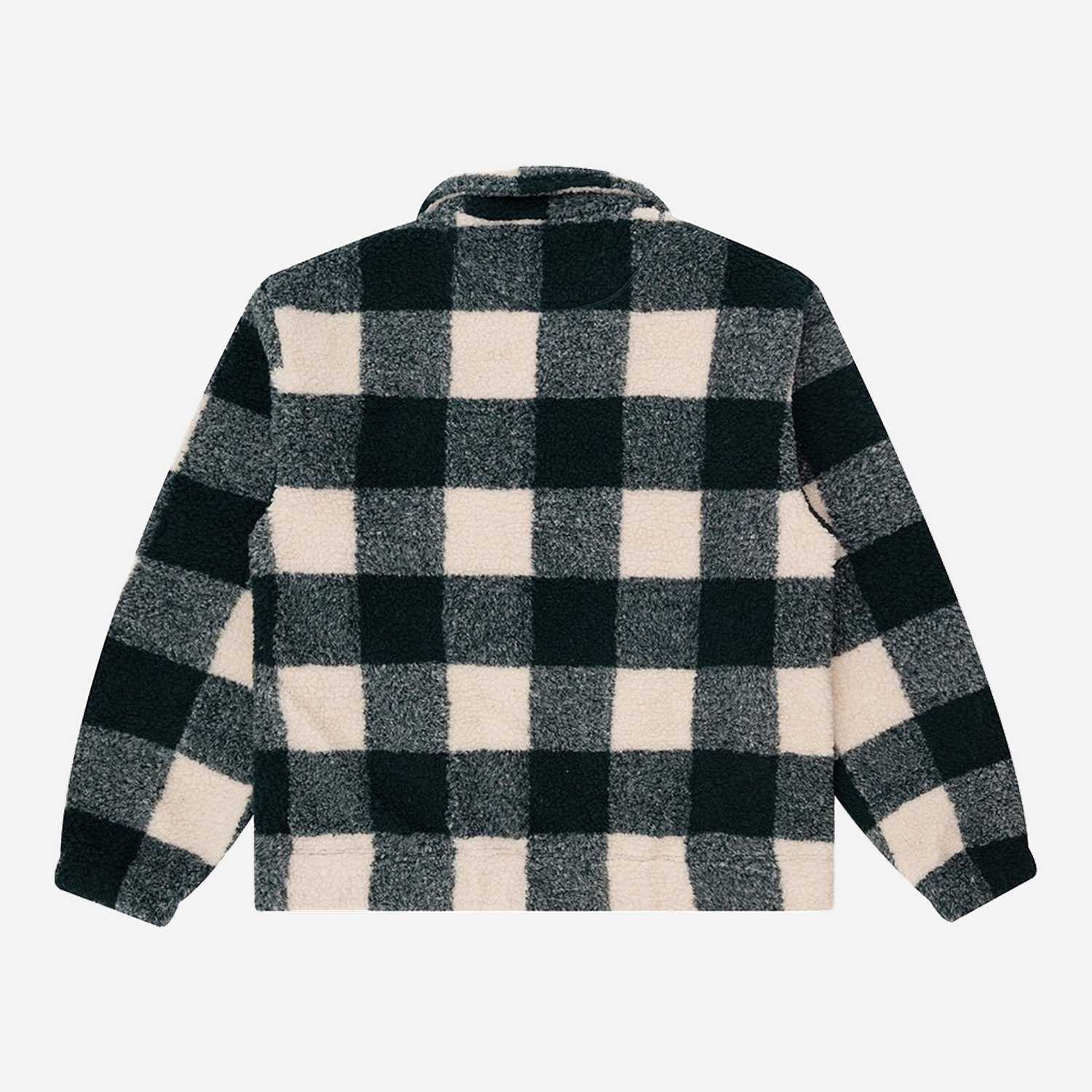 Parlez Province Check Sherpa Jacket - Deep Green