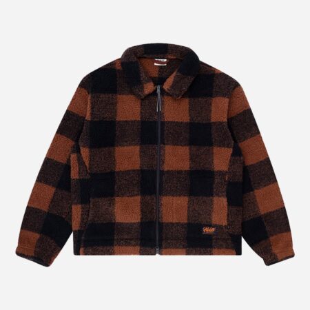 Parlez Province Check Sherpa Jacket - Walnut Parlez Province Check Sherpa Jacket - Walnut