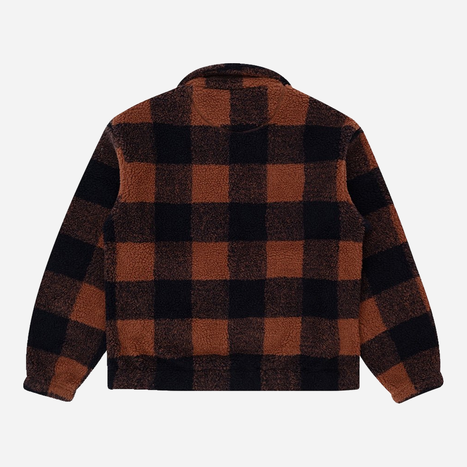 Parlez Province Check Sherpa Jacket - Walnut