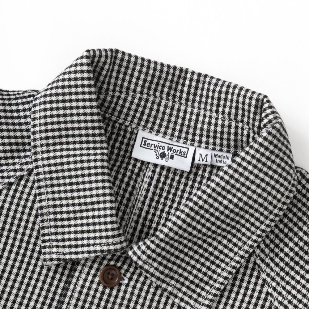 Service Works House Gingham FOH Overshirt - Black Service Works House Gingham FOH Overshirt - Black