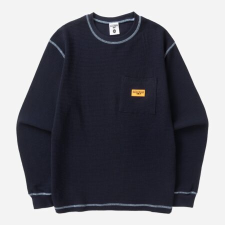 Service Works Waffle Contrast Thermal LS Tee - Navy/Blue Service Works Waffle Contrast Thermal LS Tee - Navy/Blue
