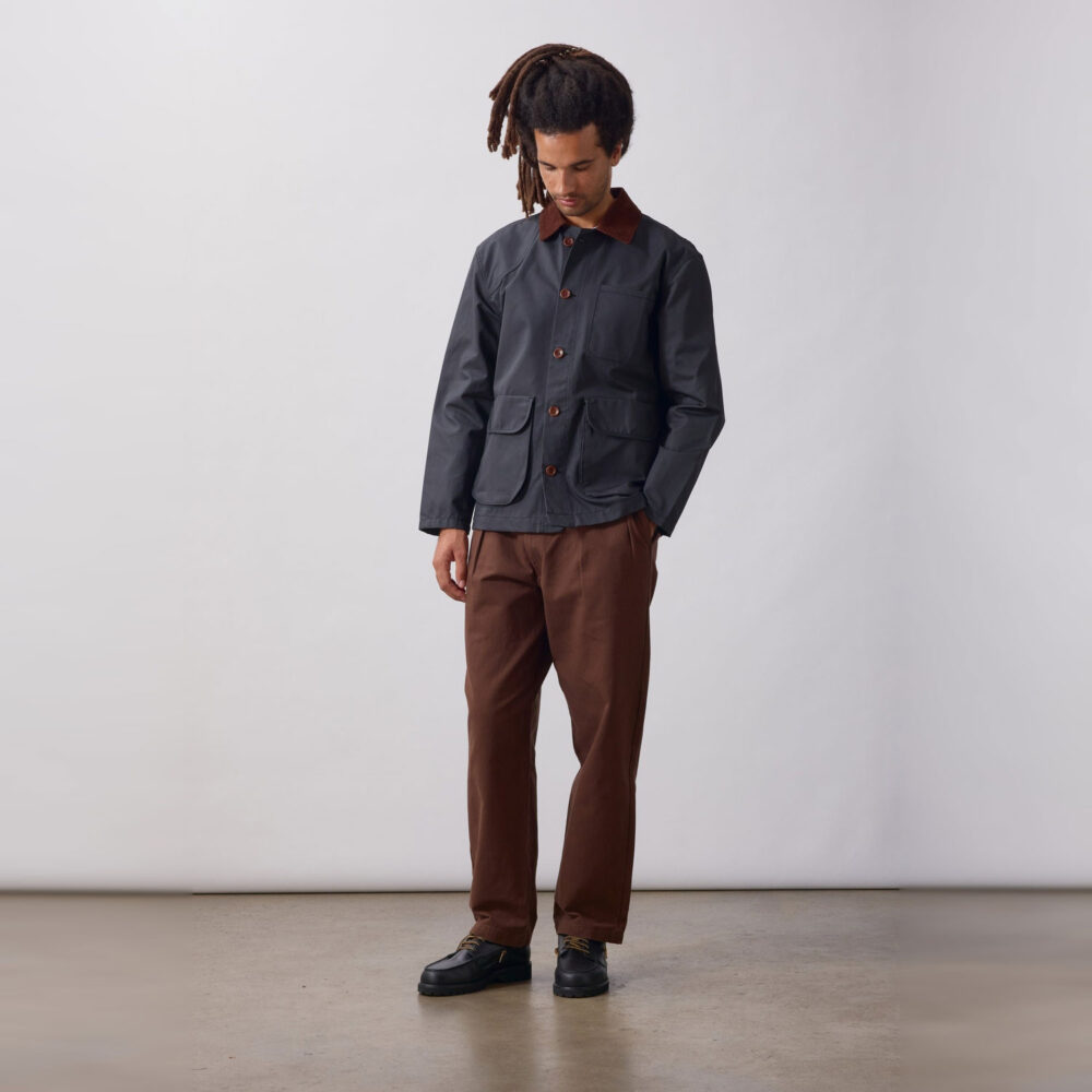 Service Works Waxed Barn Coat - Black