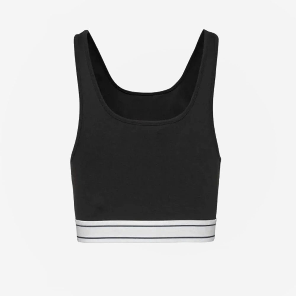 Tommy Jeans Women's Logo Taping Crop Top - Black