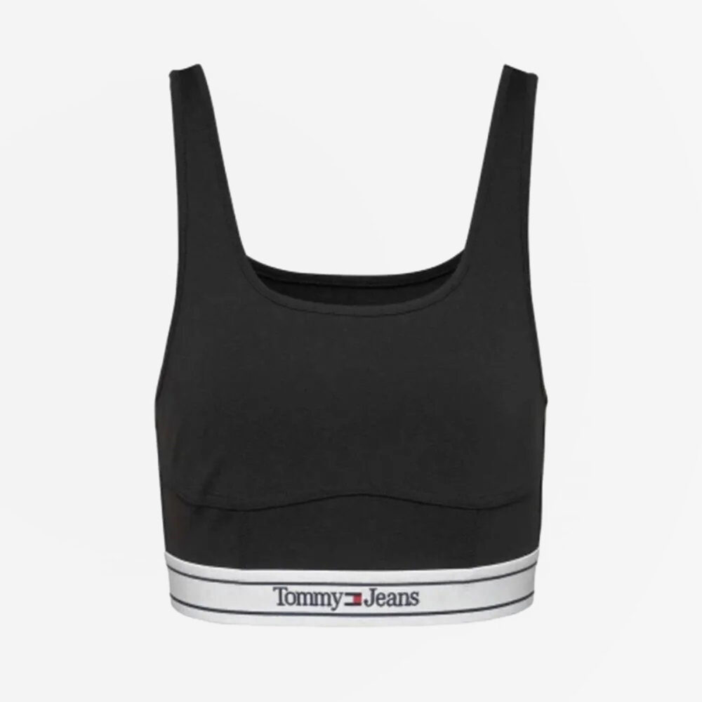 Tommy Jeans Women's Logo Taping Crop Top - Black