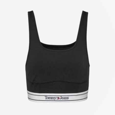 Tommy Jeans Women's Logo Taping Crop Top - Black Tommy Jeans Women's Logo Taping Crop Top - Black