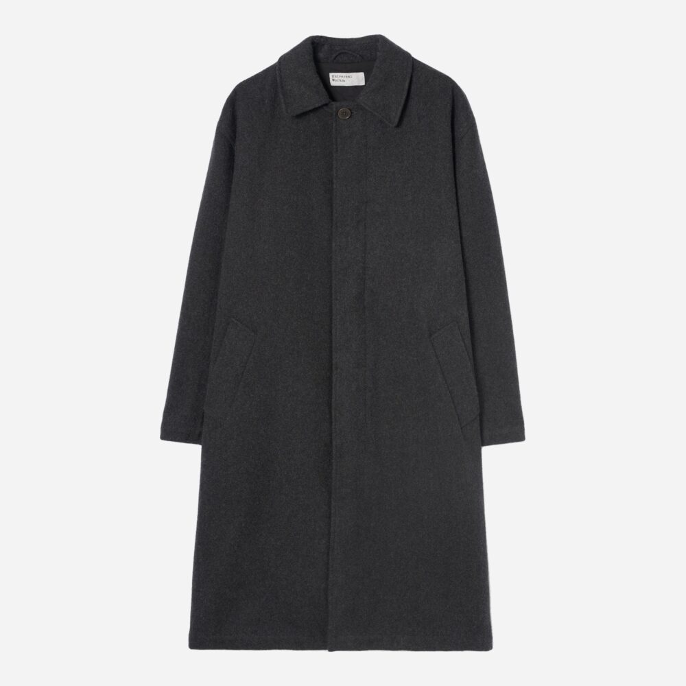 Universal Works Mac Coat - Grey Marl
