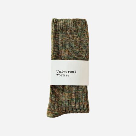 Universal Works Slub Sock - Olive Universal Works Slub Sock - Olive