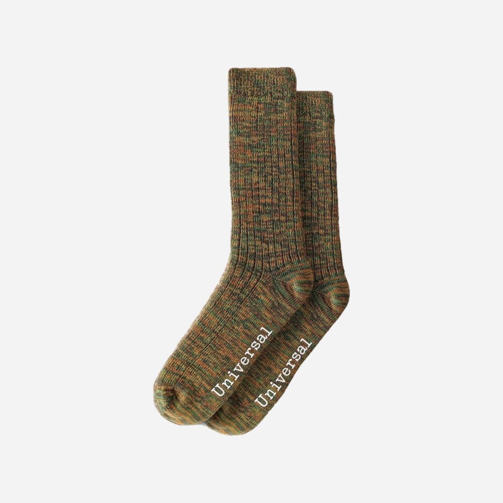 Universal Works Slub Sock - Olive