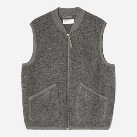 Universal Works Zip Waistcoat - Grey Marl