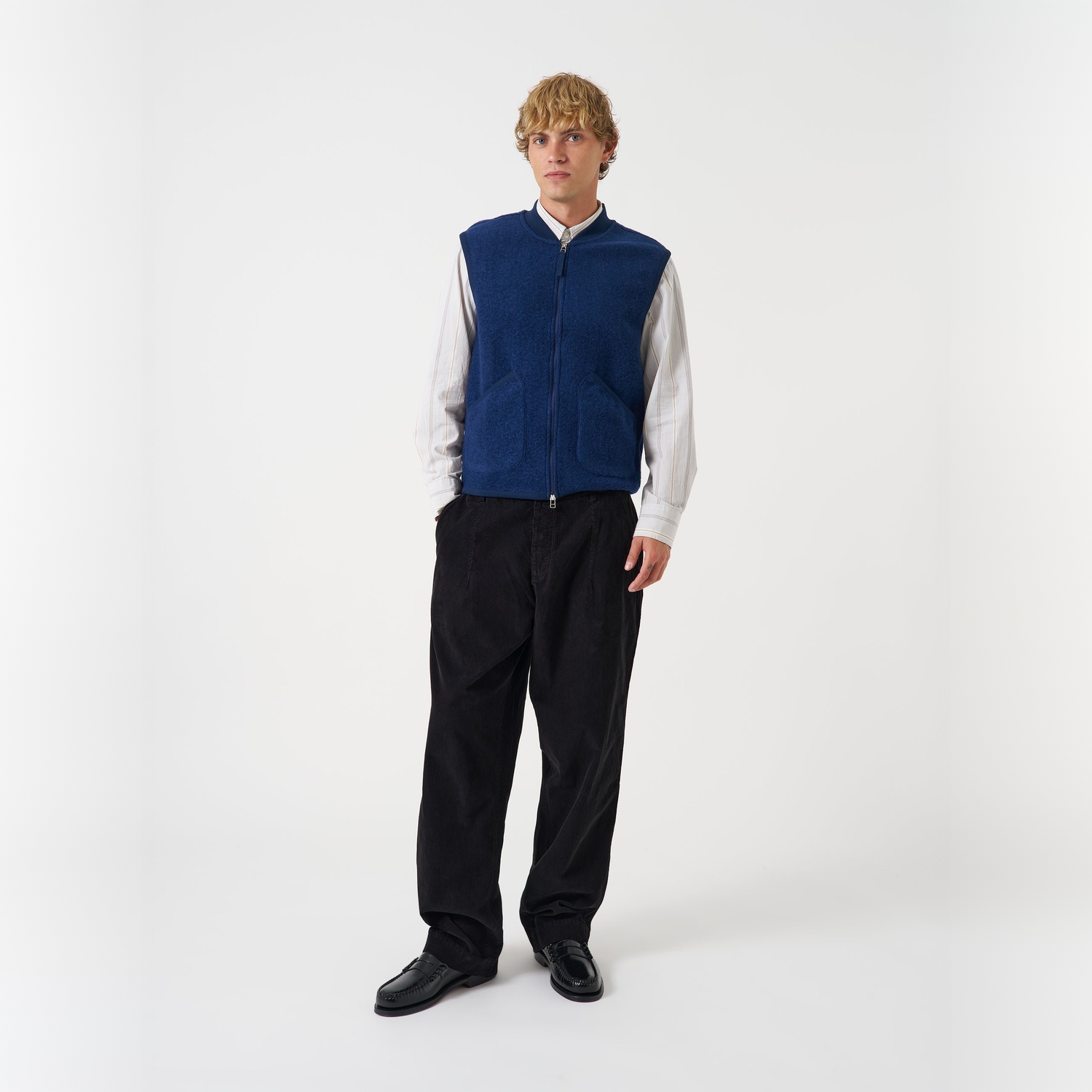 Universal Works Zip Waistcoat - Indigo