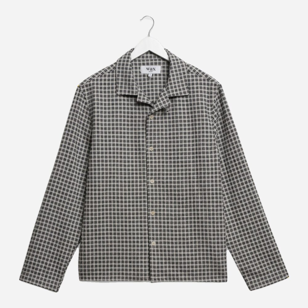 Wax London Corey Longsleeve Shirt - Black/Ecru Wax London Corey Longsleeve Shirt - Black/Ecru