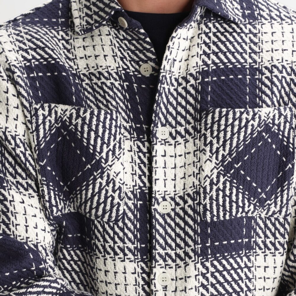 Wax London Whiting Overshirt - Marine