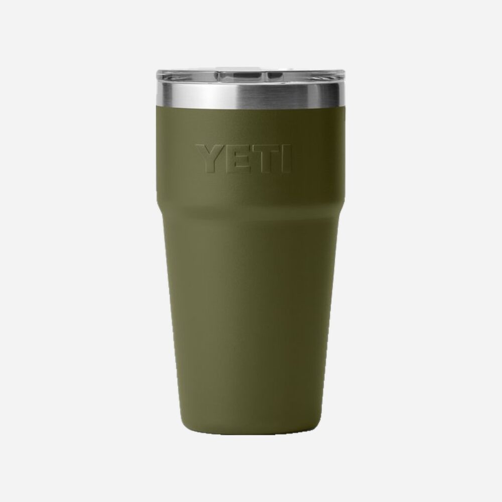 YETI Rambler 20 Oz Stackable Cup - Olive/King Crab Orange