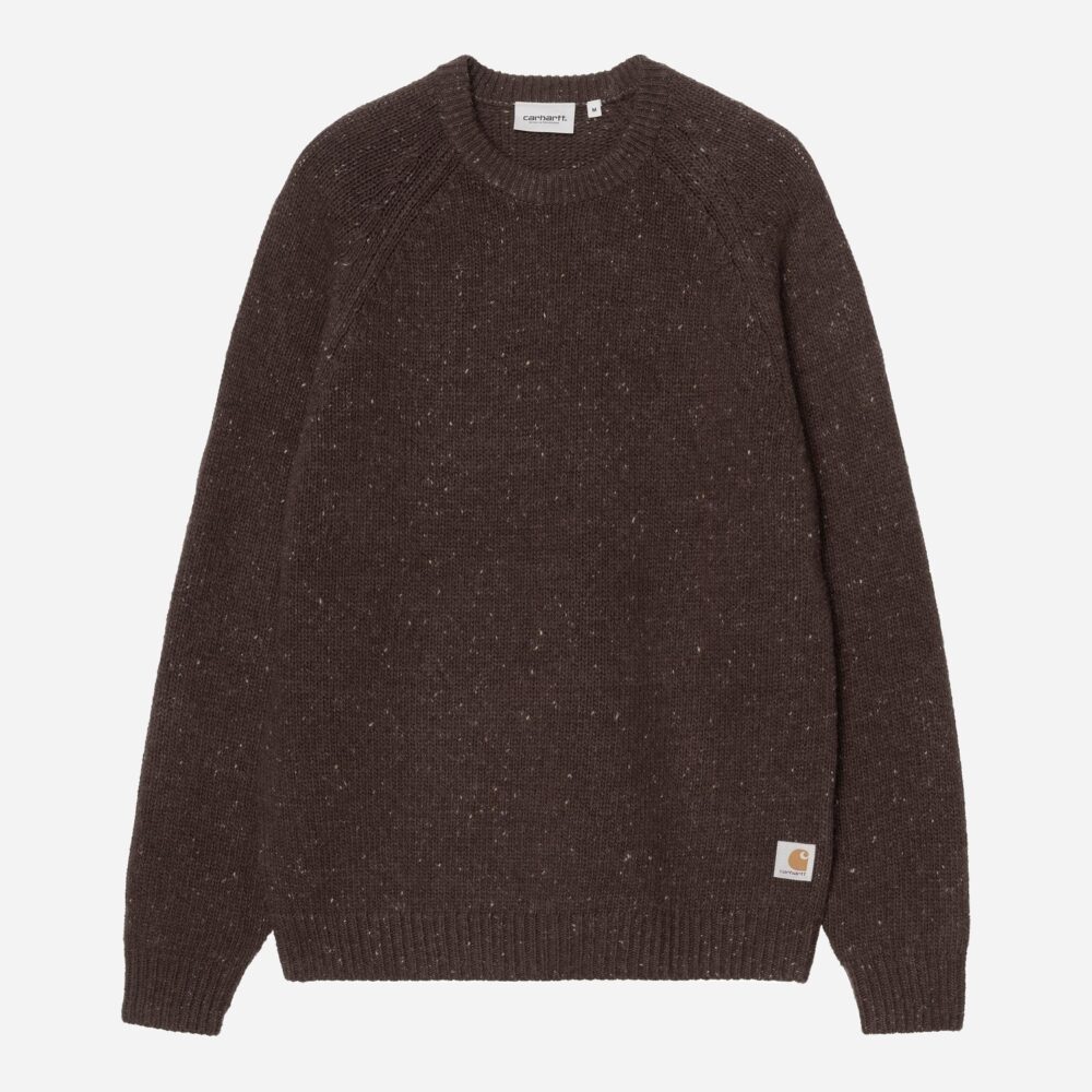 Carhartt WIP Anglistic Knitted Sweater - Speckled Tobacco Carhartt WIP Anglistic Knitted Sweater - Speckled Tobacco