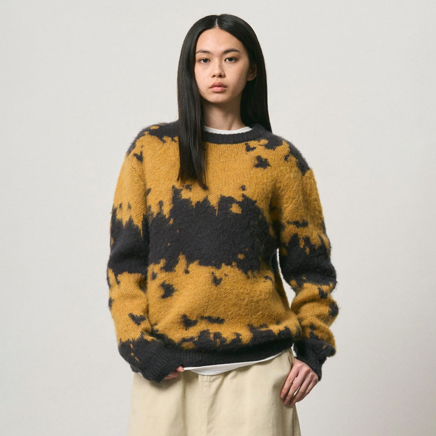 Gramicci Mohair Splatter Sweater - Safron Splatter