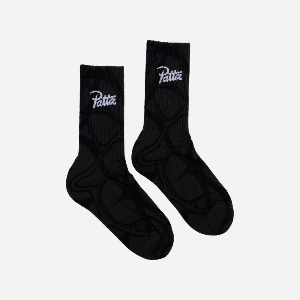 Patta Thorns Sock - Grey Pinstripe Patta Thorns Sock - Grey Pinstripe