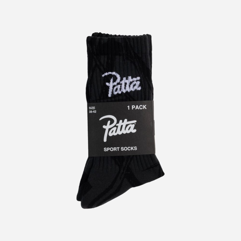 Patta Thorns Sock - Grey Pinstripe Patta Thorns Sock - Grey Pinstripe