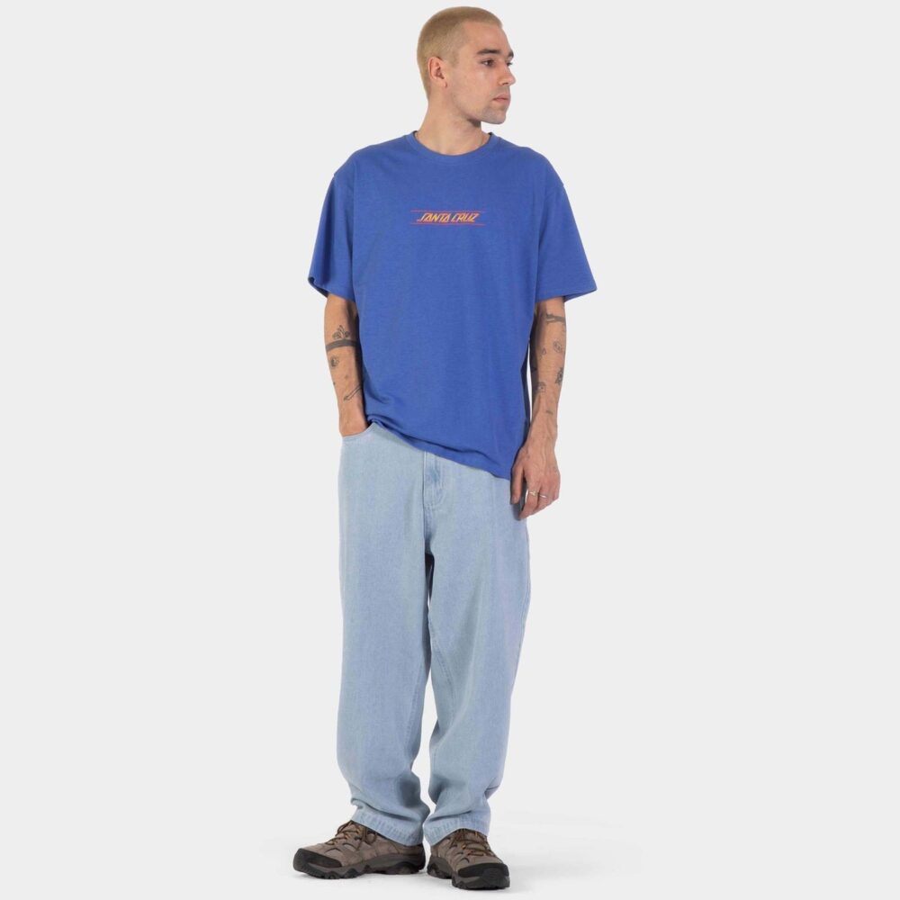 Santa Cruz Classic Fade Strip Centre Tee - Sapphire