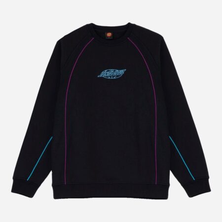 Santa Cruz Pinstripe Crew Sweatshirt - Black