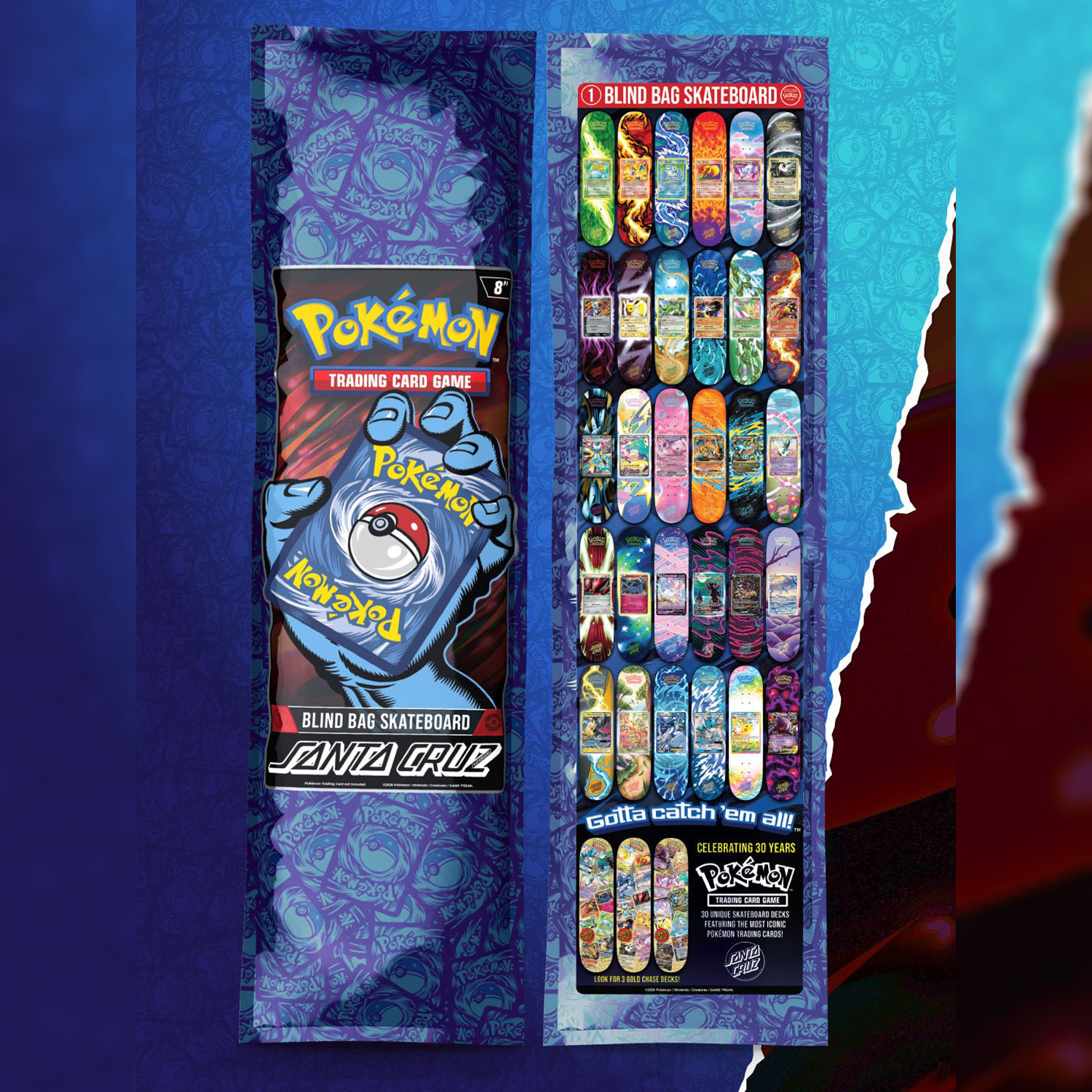 Santa Cruz x Pokemon TCG Blind Bag Deck 8" - Assorted