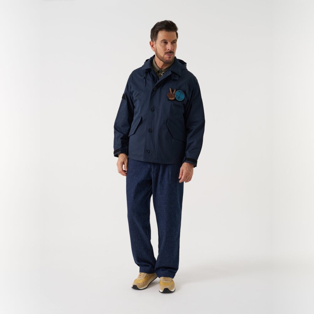 Universal Works x Taion Down Cr Raf Jacket - Navy/Cloud Camo