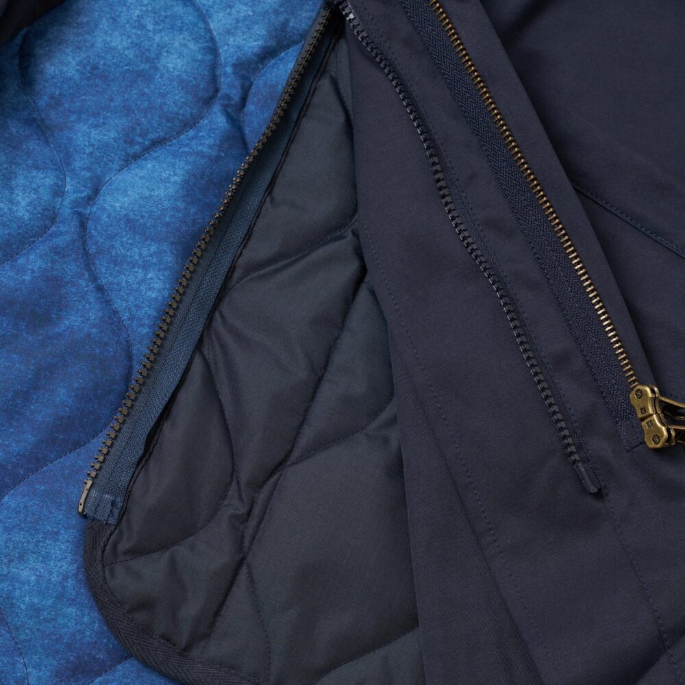 Universal Works x Taion Down Cr Raf Jacket - Navy/Cloud Camo