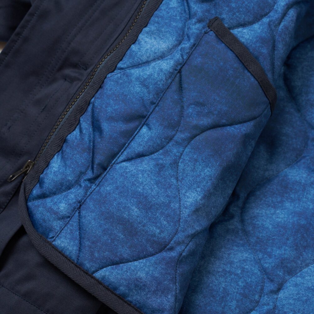 Universal Works x Taion Down Cr Raf Jacket - Navy/Cloud Camo
