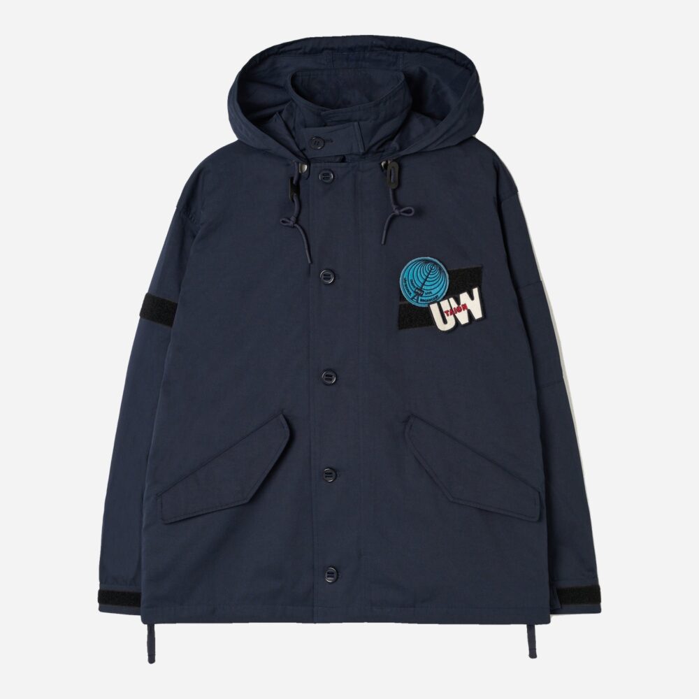 Universal Works x Taion Down Cr Raf Jacket - Navy/Cloud Camo