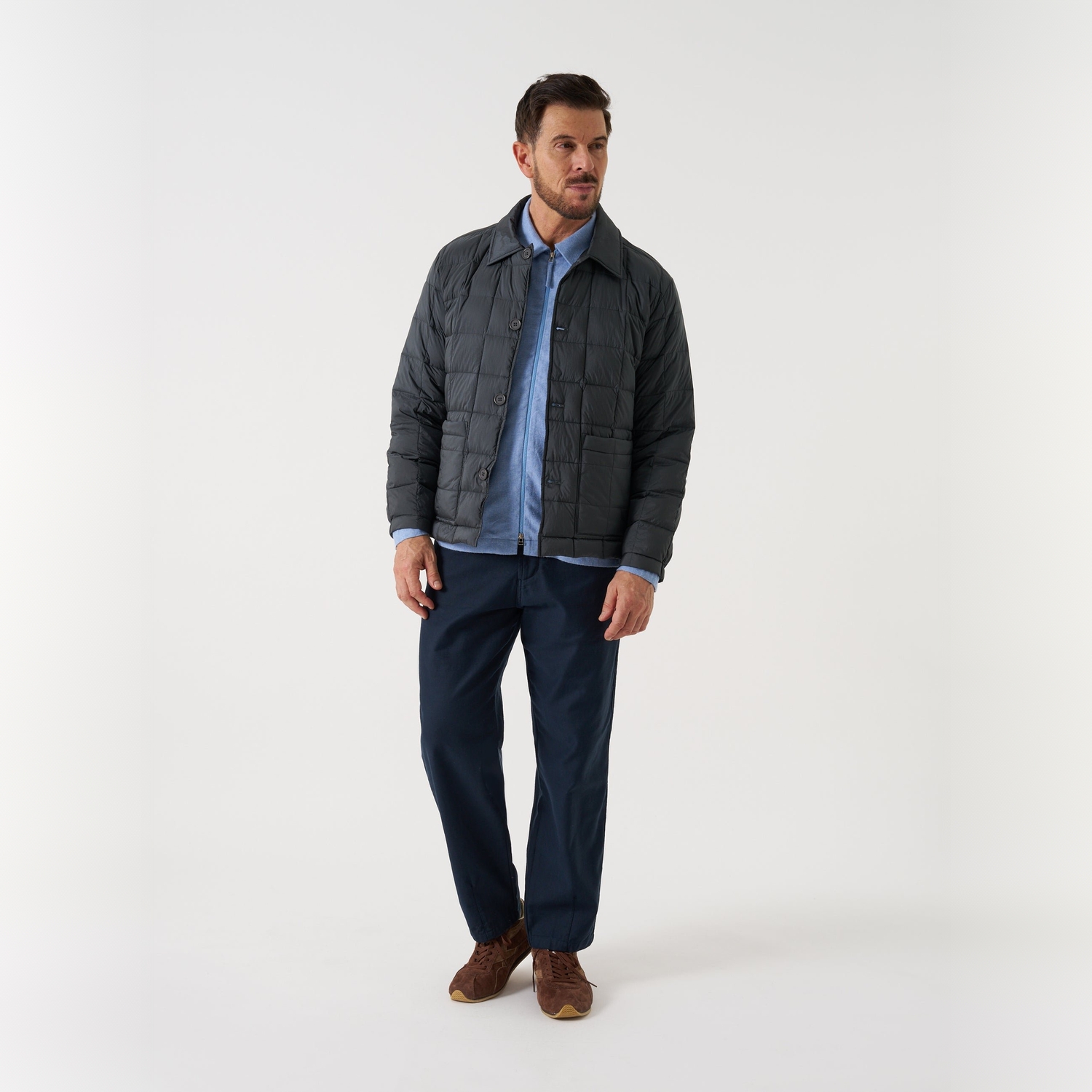 Universal Works x Taion Down Rams Jacket - Charcoal