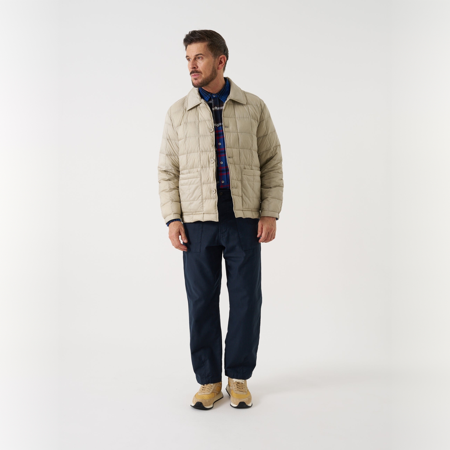 Universal Works x Taion Down Rams Jacket - Ice Grey