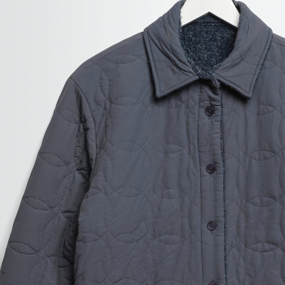 Wax London Mount Reversible Overshirt - Grey Blue Wax London Mount Reversible Overshirt - Grey Blue