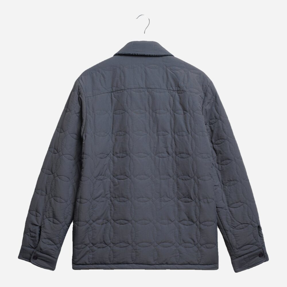 Wax London Mount Reversible Overshirt - Grey Blue