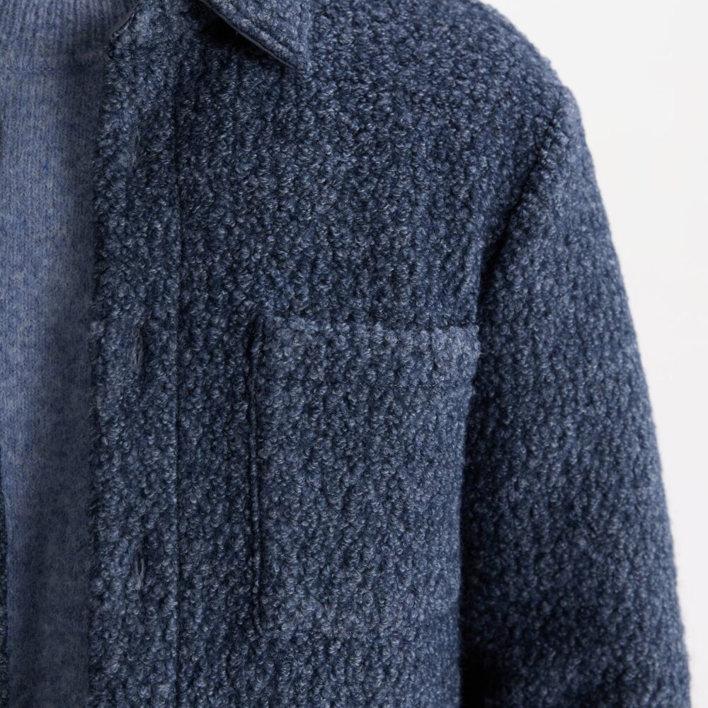 Wax London Mount Reversible Overshirt - Grey Blue Wax London Mount Reversible Overshirt - Grey Blue