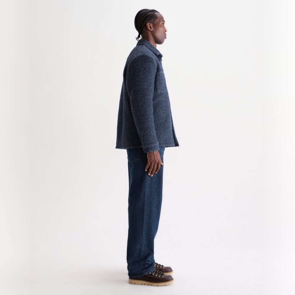 Wax London Mount Reversible Overshirt - Grey Blue Wax London Mount Reversible Overshirt - Grey Blue