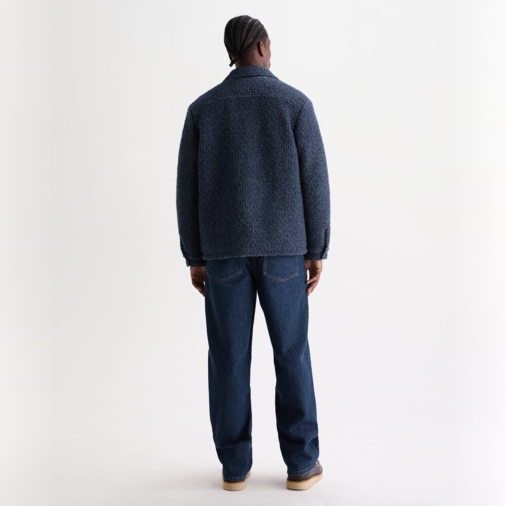 Wax London Mount Reversible Overshirt - Grey Blue Wax London Mount Reversible Overshirt - Grey Blue