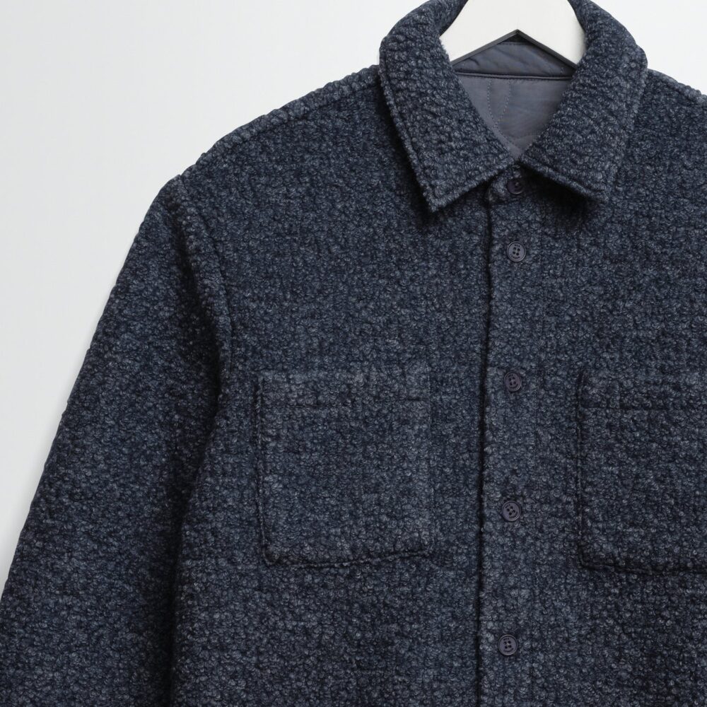 Wax London Mount Reversible Overshirt - Grey Blue Wax London Mount Reversible Overshirt - Grey Blue